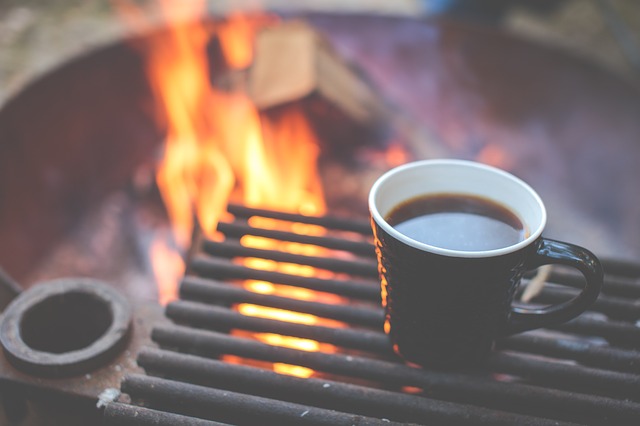 campfire and coffee