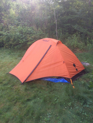 eureka-apex-solo-tent-pitched-backyard