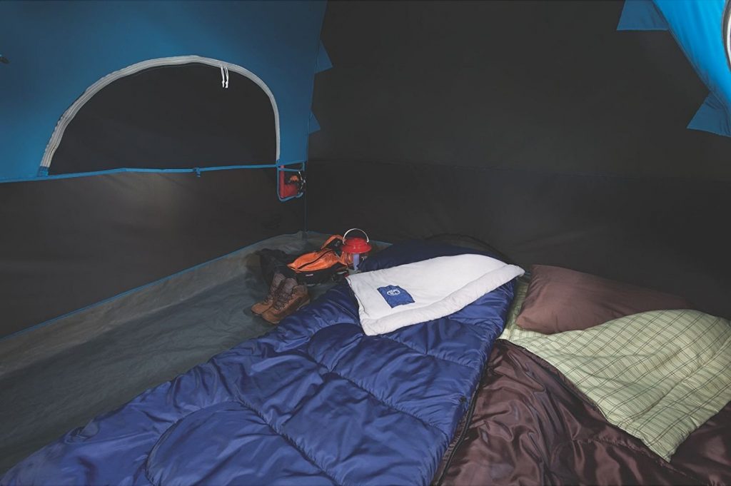 Inside The Coleman Carlsbad 4-Person Dome Dark Room Tent