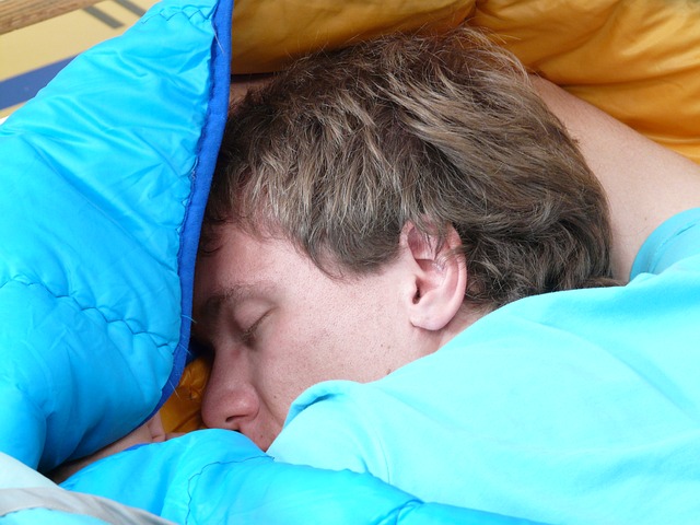 Man Comfortable In Tent