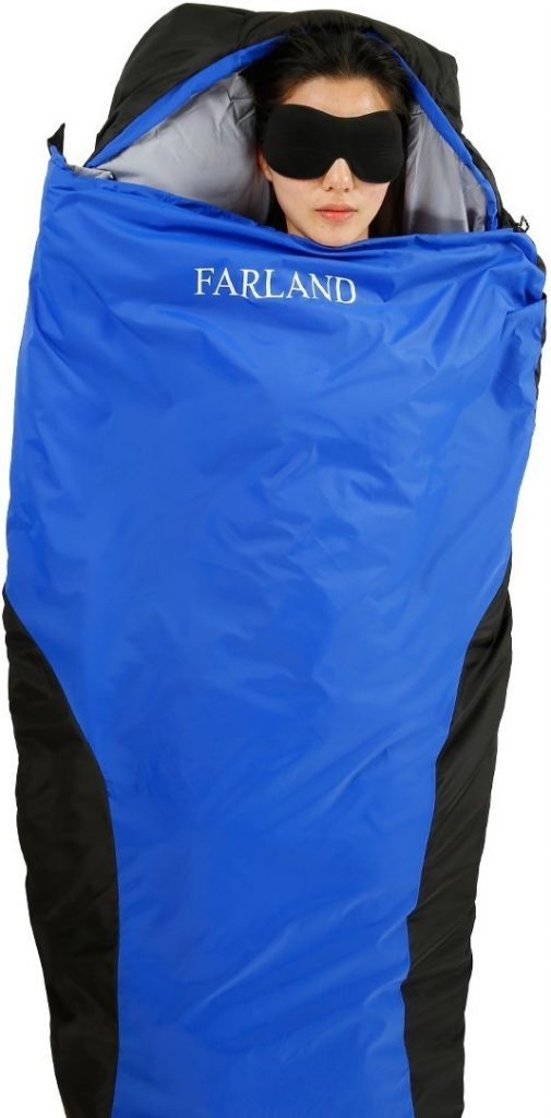 FARLAND Lightweight Sleeping Bag & Portable Waterproof Mummy Bag With Compression Sack -Perfect for Summer Traveling, Camping, Hiking,Outdoor Activities