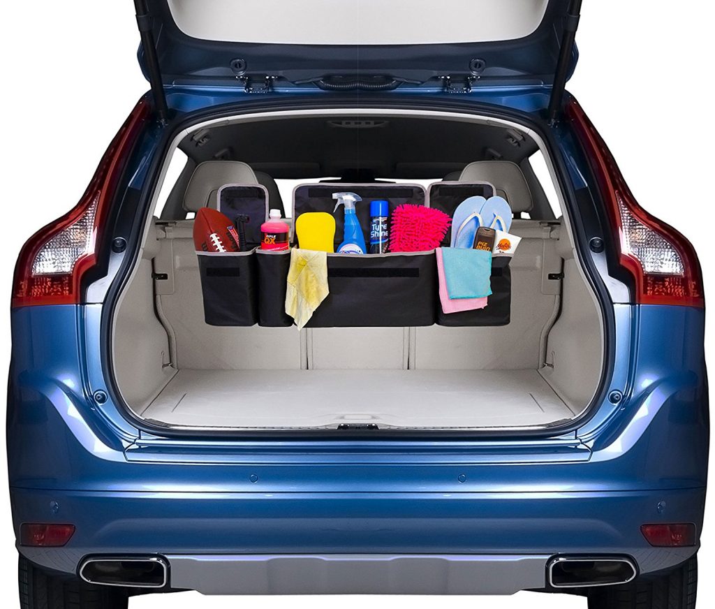 2 in 1 Trunk and Backseat Organizer by Kodiak - Space Saving, High Capacity Auto Back Seat and Trunk Storage - Heavy Duty Design, Fits Any Car or SUV Using Fully Adjustable Straps