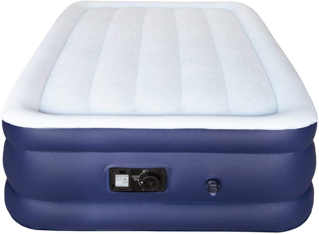 Air Mattress with Built-in Electric Pump, Sable Raised Blow up Inflatable Airbed with a Storage Bag