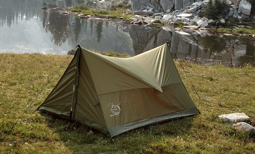 Trekking Pole Tent, Ultralight Backpacking Tent, 2 Person All Weather Tent